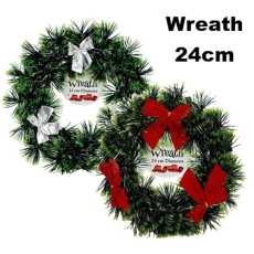 Tinsel Christmas Wreath - 24cm